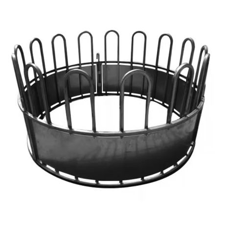 Heavy-Duty Galvanized Round Pipe Cattle Bale Livestock Feeder