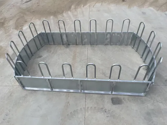 Galvanised Rectangular 4-Piece Hay Livestock Feeder