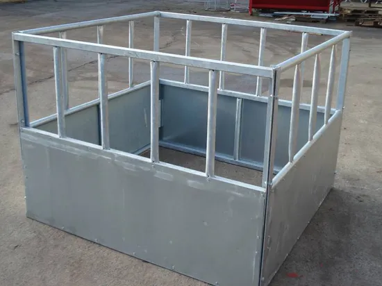 Galvanised Rectangular 4-Piece Hay Livestock Feeder