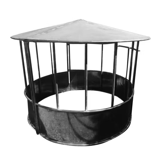 Heavy-Duty Galvanized Round Pipe Cattle Bale Livestock Feeder