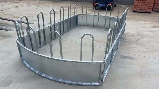 Galvanised Rectangular 4-Piece Hay Livestock Feeder